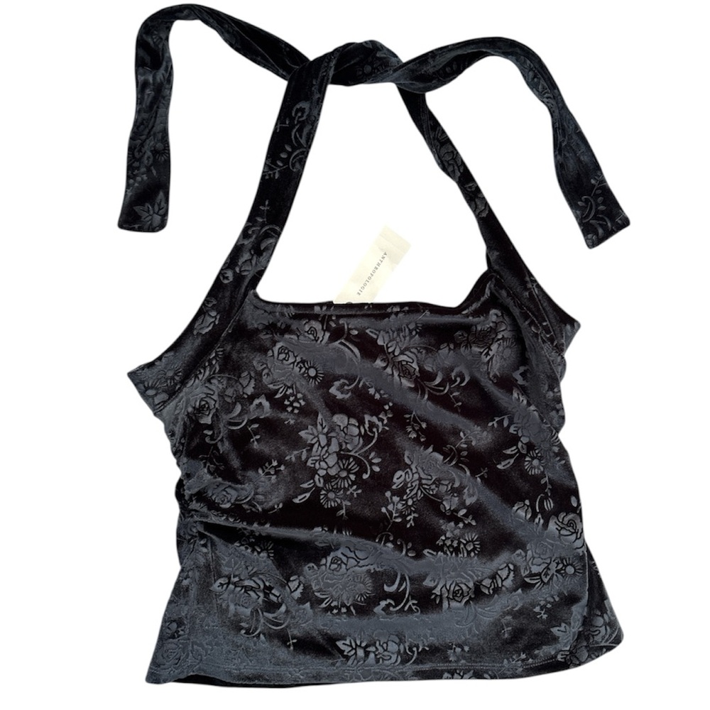 ANTHROPOLOGIE➕NWT Maeve Burnout Halter Top - Picture 5 of 9